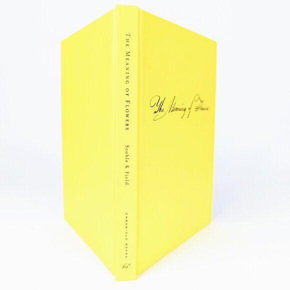 The Meaning of Flowers bright yellow book with Victorian floral illustrations - Picture 2 of 16